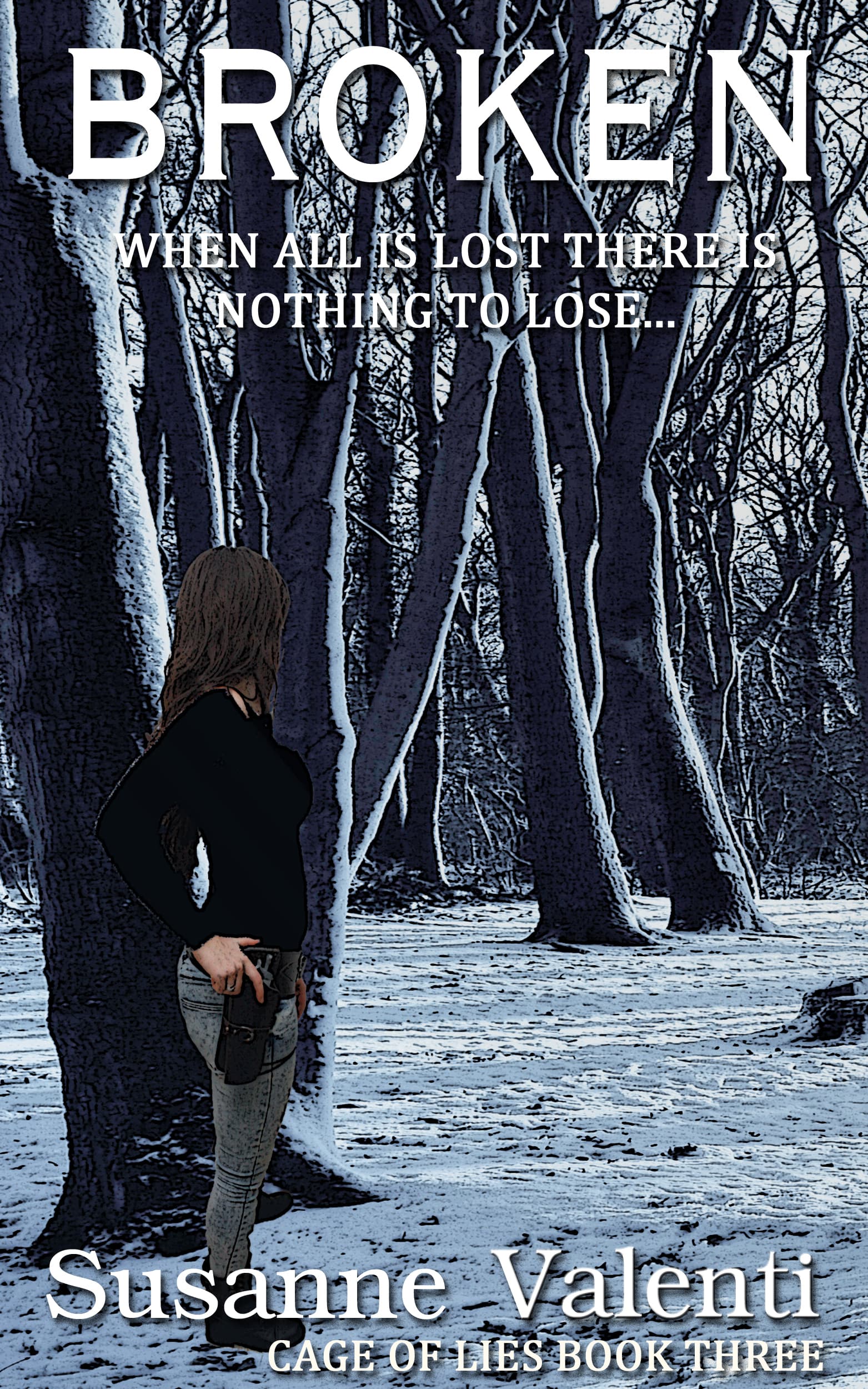 Broken book cover