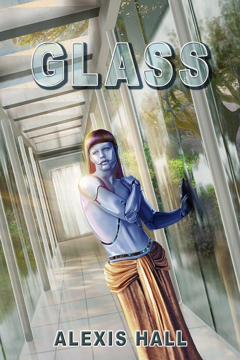 Glass book cover