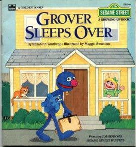 Grover Sleeps Over (Sesame Street, A Growing Up Book) (A Golden Book) book cover