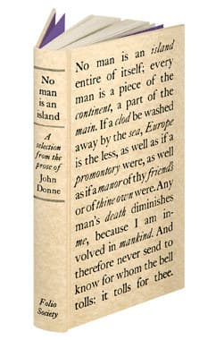 No man is an island – A selection from the prose book cover